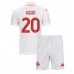 Maillot de foot Fiorentina Moise Kean #20 Extérieur vêtements enfant 2024-25 Manches Courtes (+ pantalon court)